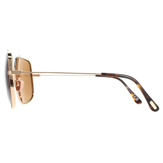 Tom Ford Aviator Mens Shiny Rose Gold Roviex FT0927 Liam Sunglasses