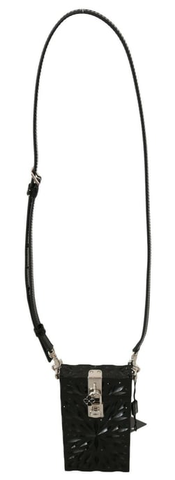 Dolce & Gabbana Women's Black Crystal Plexiglass Cross Cigarette Case Holder