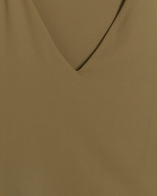 River Island Womens Bodysuit Khaki V Neck