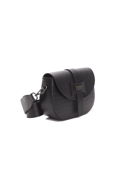 Pompei Donatella Damen Schwarz Leder Umhängetasche - Image 2