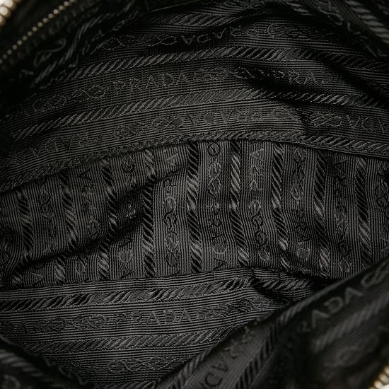 Vintage Prada Tessuto Shoulder Bag Black