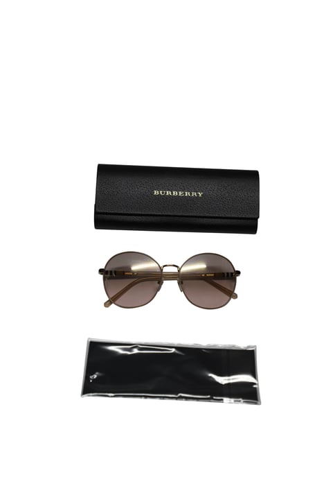 Burberry 3094 Gradient Rund-Sonnenbrille aus braunem Metall - Image 6