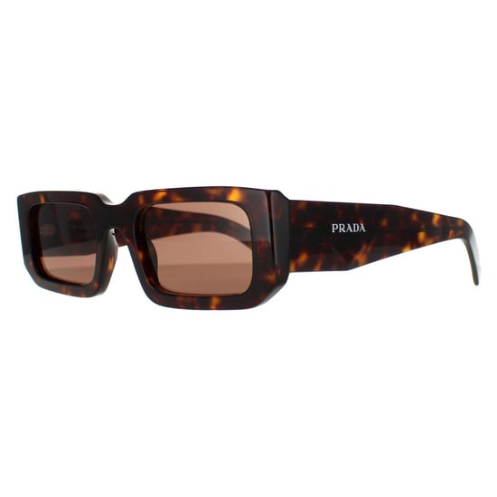 Prada Rectangle Womens Dark Tortoise Dark Brown PR06YS