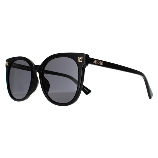 Moschino Quadrat Unisex Schwarz Grau Sonnenbrille - Image 2