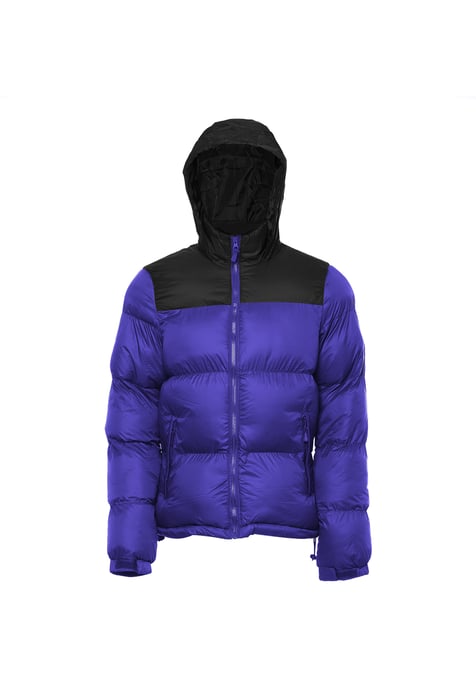 Mo Wattierte Steppjacke Herren Kobalt Schwarz - Image 1