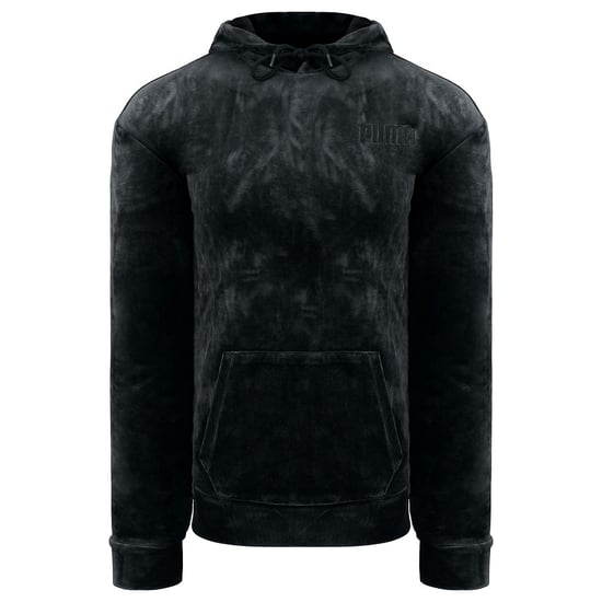 Puma Embroidered Logo Womens Black Velour Hoodie