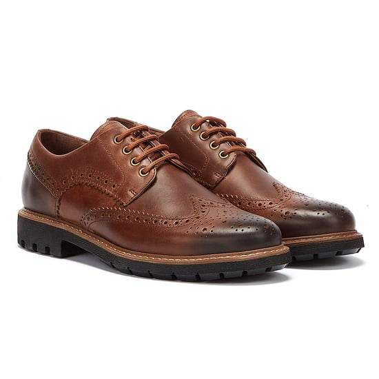 Clarks Batcombe Wing Mens Dark Tan Schuhe - Image 1