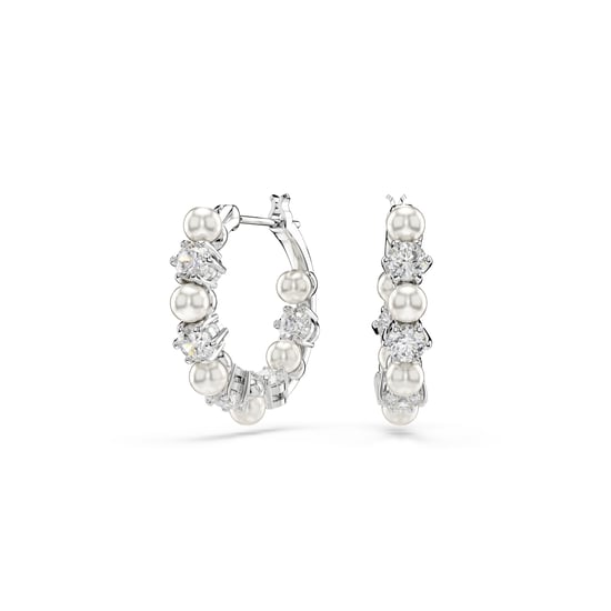 Swarovski 'Matrix Pearl' Damen-Ohrhänger aus Basismetall - Silber 5709256 - Image 1