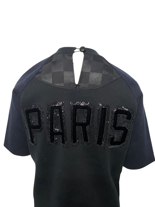 Louis Vuitton Verziertes Hemdkleid aus schwarzer Baumwolle - Image 3