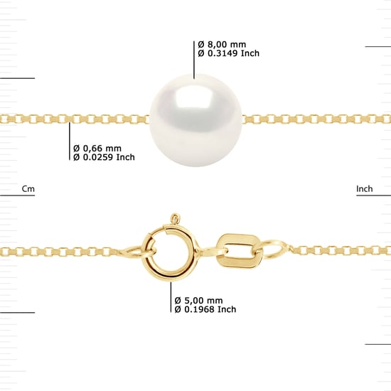 DIADEMA - Bracelet - Real Freshwater Pearls in Yellow Gold