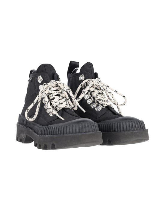 Proenza Schouler Lug-Sohle Stiefel aus schwarzem Canvas - Image 4