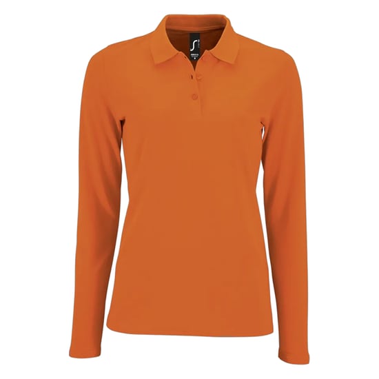 SOLS - "Perfect" Poloshirt für Damen Langärmlig (Orange) - Image 1