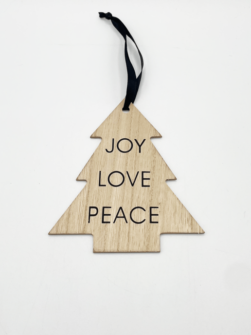 4 Pack Wooden Christmas Tree Ornaments - Image 6