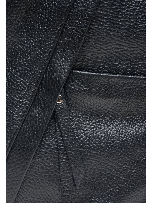 Carla Ferreri SS22 CF 1625 Noir Cuir de vachette Sac - Image 3