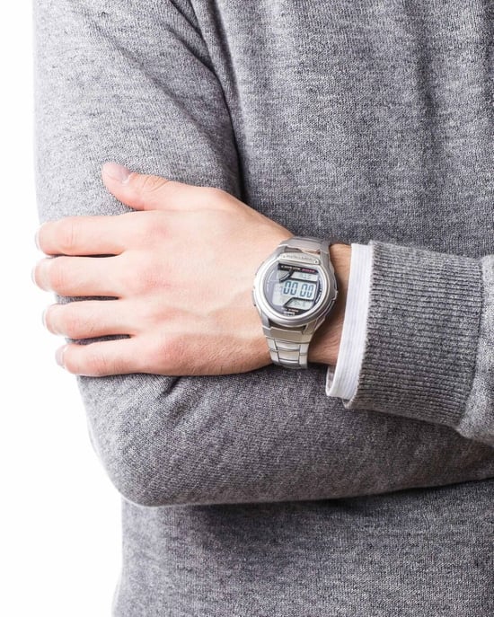 Casio Wave Ceptor Silber Herren Armbanduhr WV-58RD-1AEF - Image 6