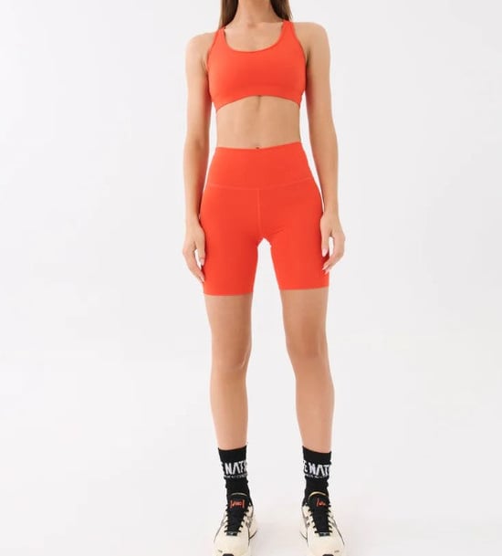 PE Nation Womens Rudimental Bike Short in Red