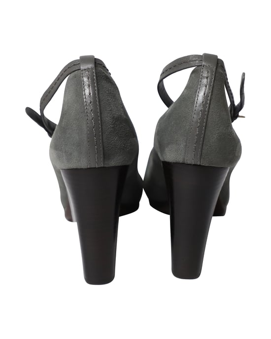 Tory Burch Blockabsatzpumps aus grauem Wildleder - Image 4