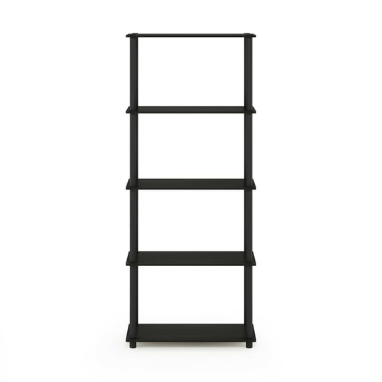 Furinno Turn-N-Tube 5-Tier Multipurpose Shelf Display Rack, Espresso/Black
