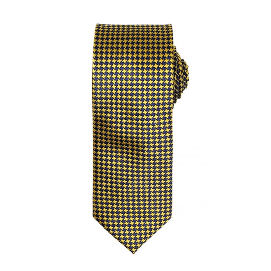 Premier Mens Puppy Tooth Formal Work Tie (Pack of 2) (Gold)