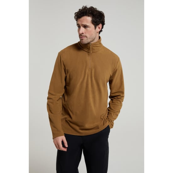 Mountain Warehouse - "Camber II" Fleece-Oberteil mit halbem Reißverschluss für Herren (Senf) - Image 1