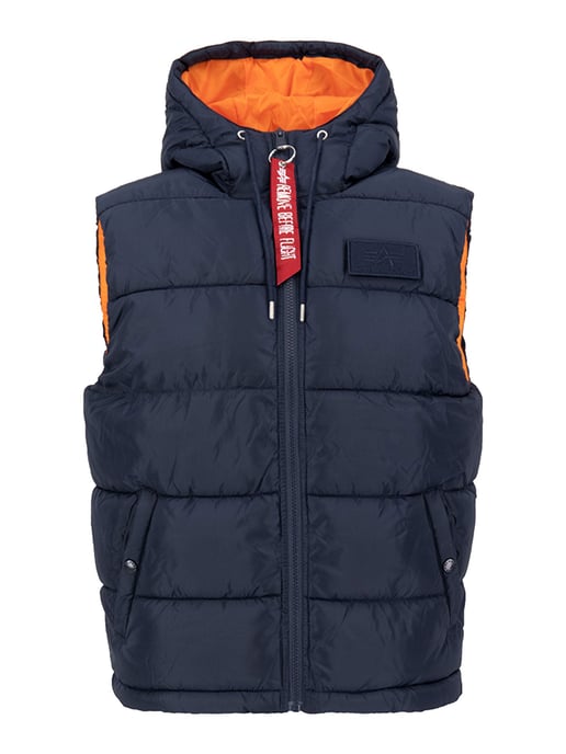 Alpha Industries Kapuzen-Puffer-Weste FD Blau - Image 3