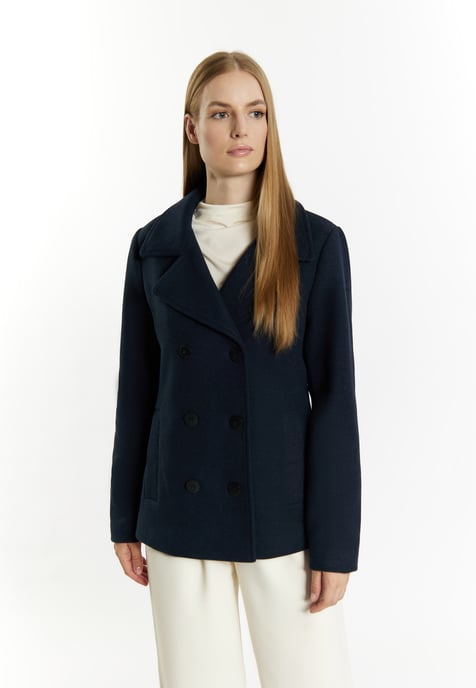 Dreimaster Cabanjacke aus Wollgemisch Damen nachtblau - Image 3