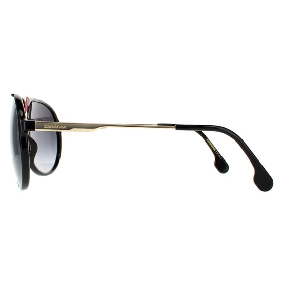 Carrera Aviator Mens Gold Red and Black Grey Gradient Sunglasses