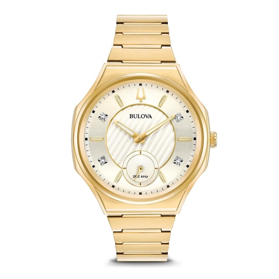 Bulova Curv Damen Goldene Uhr 97P136 - Image 1