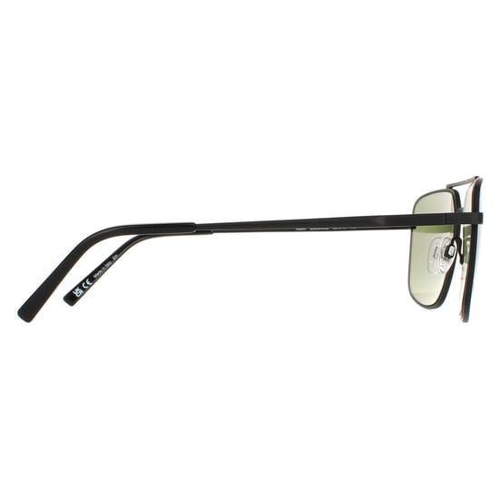 Serengeti Aviator Mens Matte Black Saturn Polarized 555nm Aitkin