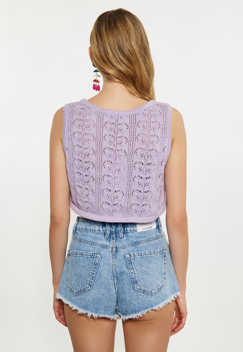 Mymo Crop-Top Damen Lavendel - Image 5