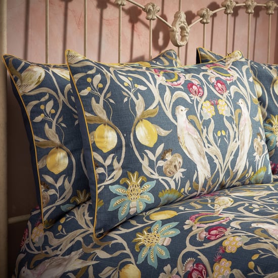 EW von Edinburgh Weavers Liberty Floral Vögel Luxus Baumwollkissenbezug Paar - Image 1