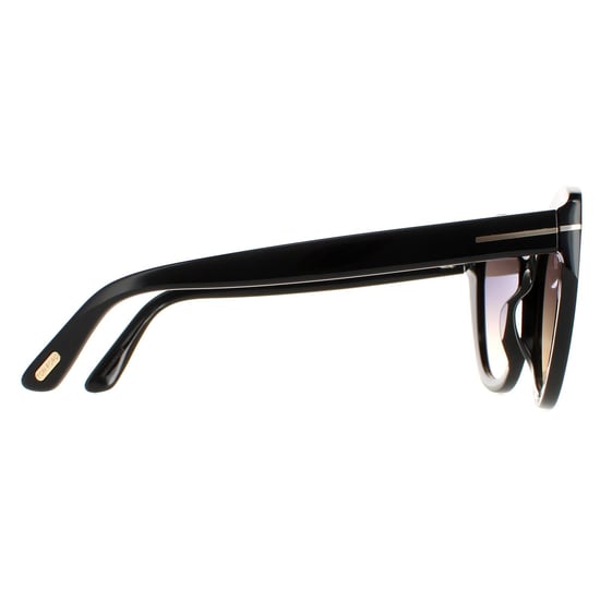 Tom Ford Cat Eye Womens Shiny Black Smoke Gradient  Izzi FT0845
