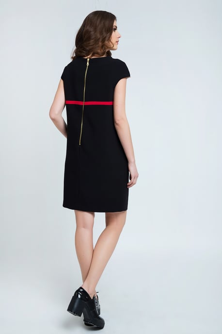 Streifenverzierter Sackkleid - Image 4