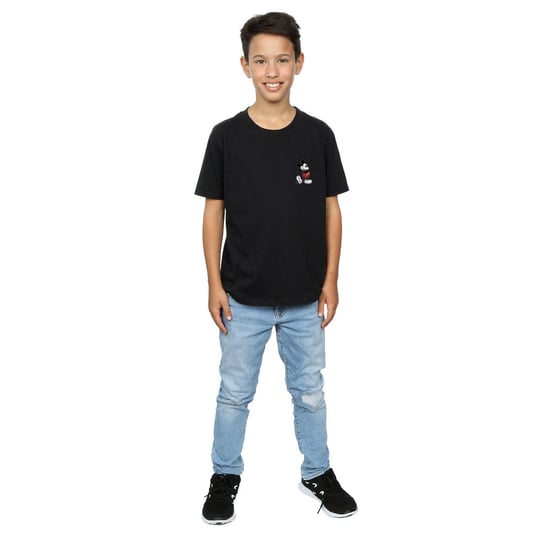 Disney - "Mickey Mouse Kickin Retro Chest" T-Shirt für Jungen (Schwarz) - Image 4