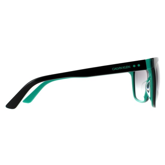 Calvin Klein Rectangle Womens Black Teal Grey Gradient Sonnenbrille - Image 4