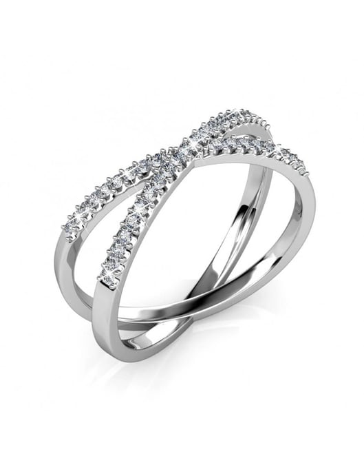 X Ring - Silber und Kristall - Image 3