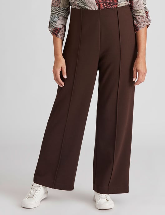Womens Millers Wide Legs Brushed Pants Chocolate