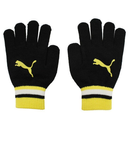 Puma Cat Logo Herren Schwarz/Gelb Handschuhe - Image 1