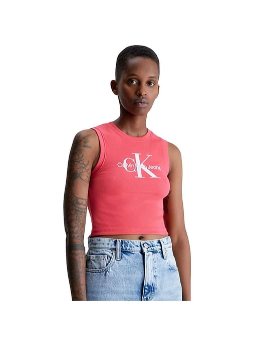 Calvin Klein Damen Classic Front-Logo Tanktop - Image 2