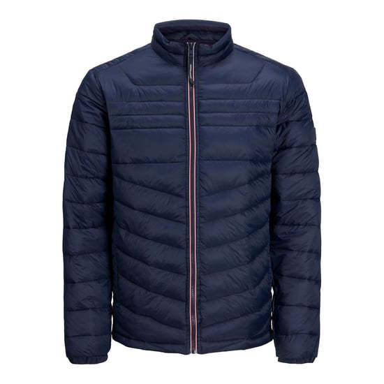 Bequeme Steppjacke für Herren von der Marke JACK & JONES. Sehr angenehm zu tragen, bequem und sportlich geschnitten zugleich. Zwei Seitentaschen bieten sicheren Platz für Habseligkeiten. Weiche, atmungsaktive Baumwolle und präzise Verarbeitung kennzeichne - Image 1