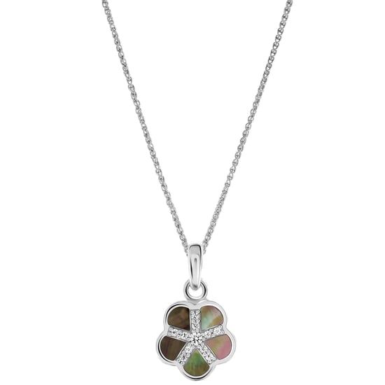 Orphelia 'Daisy' Damen-Anhänger aus 925er Sterlingsilber mit Kette – Silber ZH-7585 - Image 1