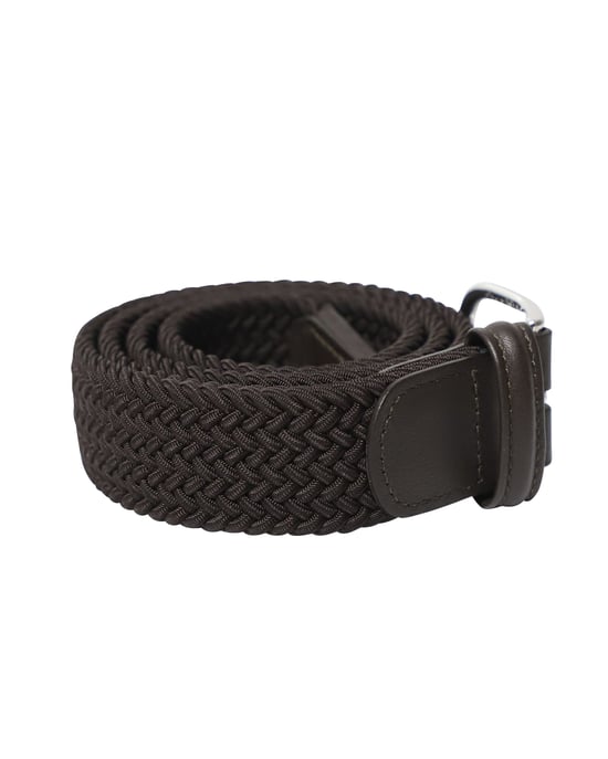 Andersons Gürtel mit gewebtem Effekt und Schnalle aus dunkelbraunem Leder - Image 3