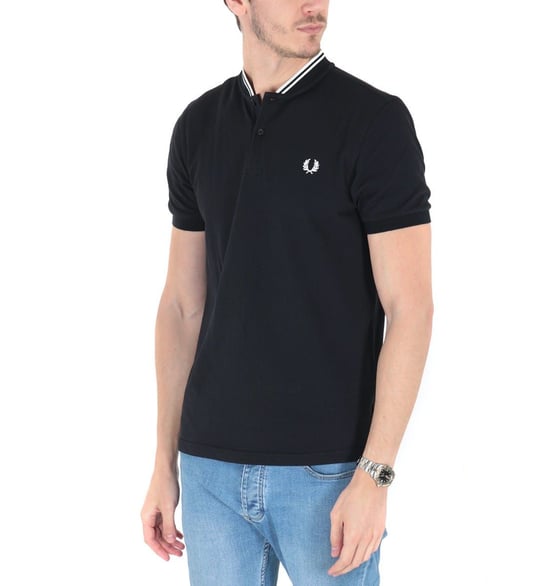 Polo Col Bomber Pique Polo Fred Perry Pour Homme en Noir - Image 6
