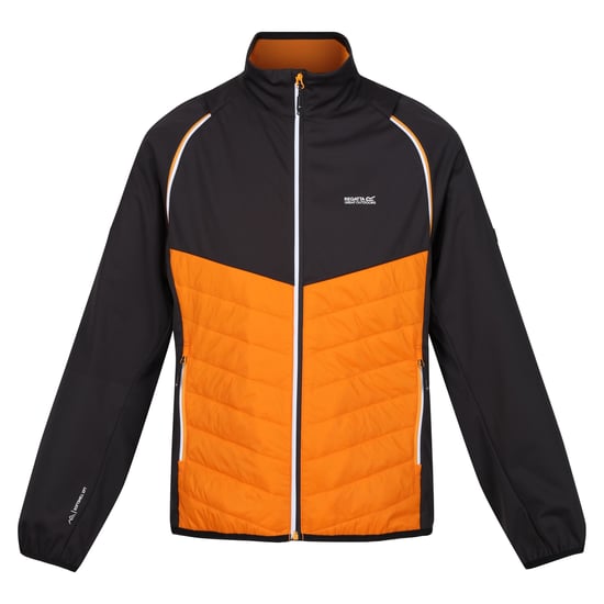 Regatta Mens Steren Hybrid Soft Shell Jacket (Orange Pepper/Ash)