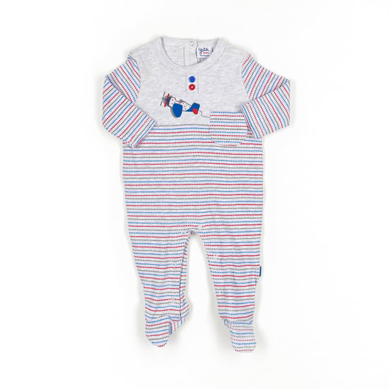 Long-sleeved and round-neck romper 18260356 baby