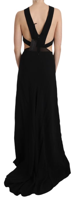 John Richmond Cutout Maxikleid mit Nieten und V-Ausschnitt - Image 3