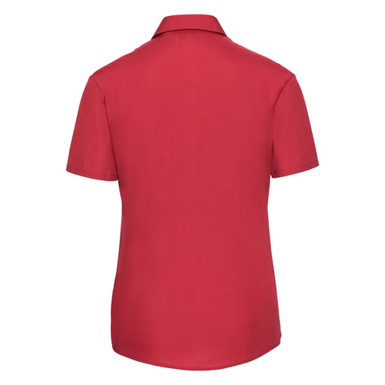 Russell Collection - "Classic" Hemd Pflegeleicht für Damen kurzärmlig (Rot) - Image 2
