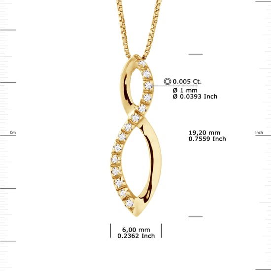 DIADEMA - Necklace with Diamonds - Yellow Gold