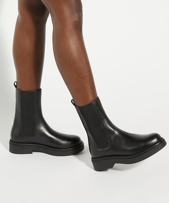 Dune Ladies Palmo - Chunky Leather Chelsea Boots