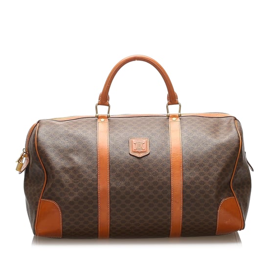Vintage Celine Macadam Travel Bag Brown - Image 1